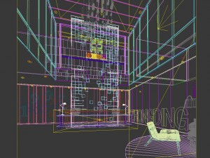 office meeting room reception hall 15 3D Modell
