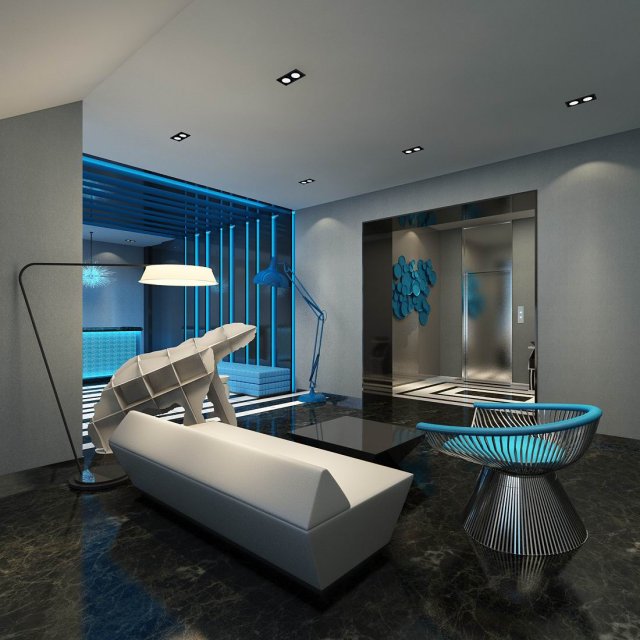 office meeting room reception hall 23 Modello 3D .c4d .max .obj .3ds .fbx .stl .blend 