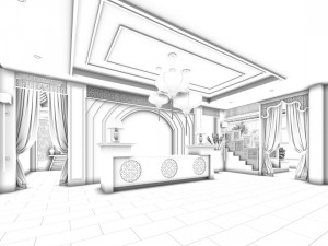 office meeting room reception hall 26 3D Model