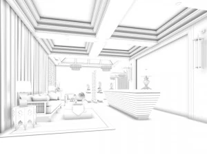 office meeting room reception hall 27 3D Model