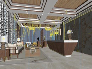 office meeting room reception hall 27 3D Model