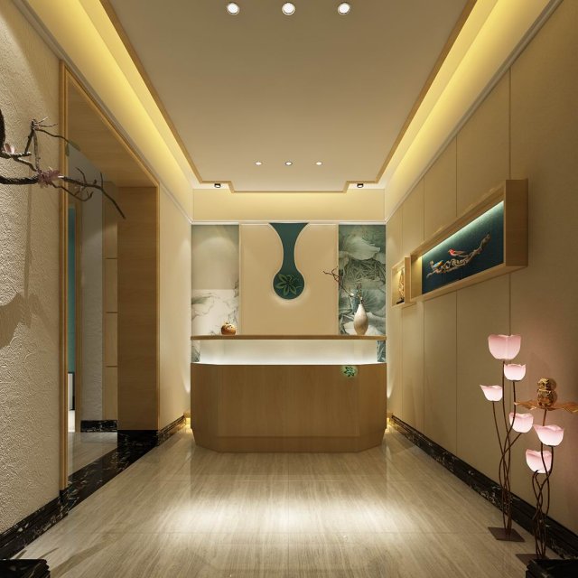 office meeting room reception hall 31 3D Model .c4d .max .obj .3ds .fbx .stl .blend 