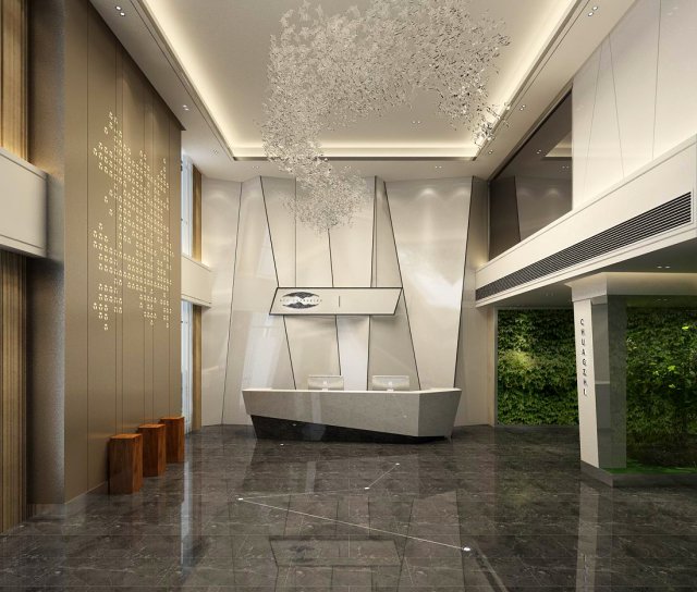 office meeting room reception hall 34 3D Model .c4d .max .obj .3ds .fbx .stl .blend 