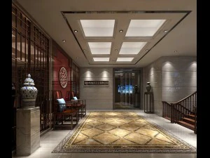 projekt holu recepcyjnego biura ukończony 01 Model 3D