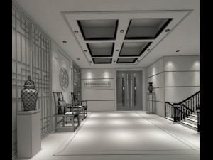 office reception hall design complete 01 3D 模型