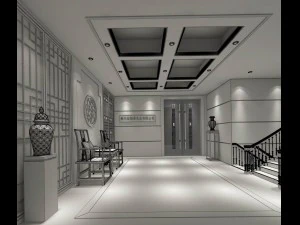 office reception hall design complete 01 3D Model