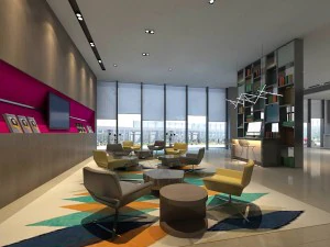 사무실 리셉션 홀 디자인 완료 02 3D 모델