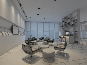 office reception hall design complete 02 3D Model