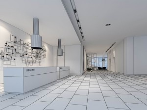 office reception hall design complete 02 3D Model