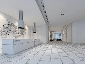office reception hall design complete 02 3D Model