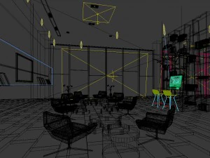 office reception hall design complete 02 3D Model