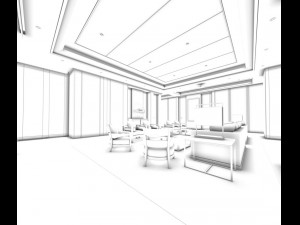 office reception hall design complete 03 3D Model