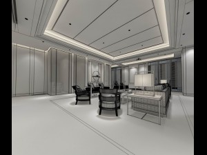 office reception hall design complete 03 3D Model