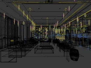 office reception hall design complete 03 3D Model