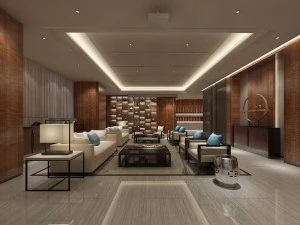 office reception hall design complete 03 3D Model