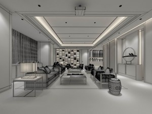 office reception hall design complete 03 3D Model