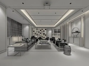 office reception hall design complete 03 3D Model