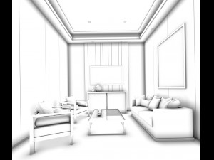 office reception hall design complete 03 3D Model