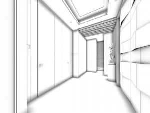 office reception hall design complete 04 3D Model