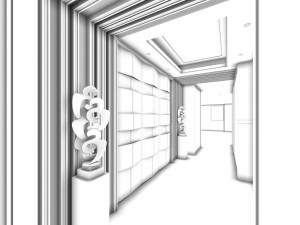 office reception hall design complete 04 3D Модель