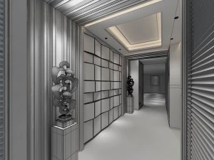 office reception hall design complete 04 3D Model