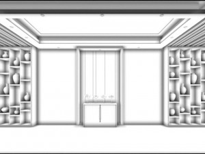 office reception hall design complete 04 3D Модель