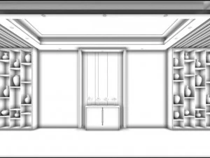 office reception hall design complete 04 3D Model