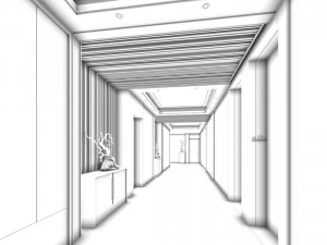 projeto do sal&atilde;o de recep&ccedil;&atilde;o do escrit&oacute;rio conclu&iacute;do 05 Modelo 3D