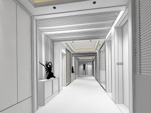 office reception hall design complete 05 Model 3D