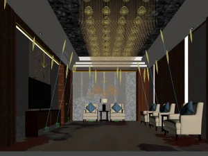 projeto do sal&atilde;o de recep&ccedil;&atilde;o do escrit&oacute;rio conclu&iacute;do 05 Modelo 3D