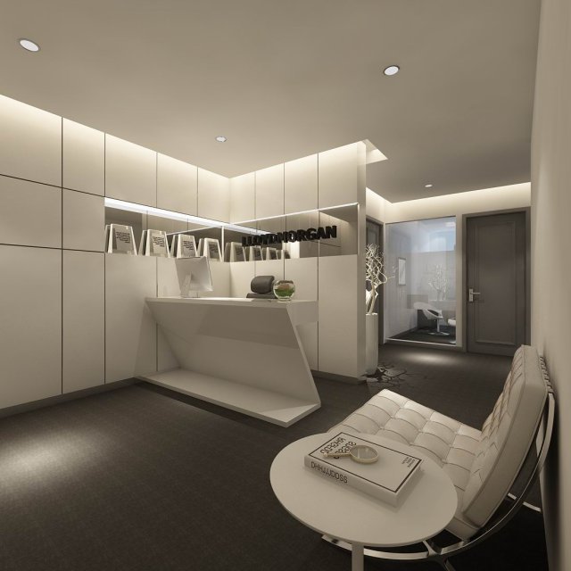 office reception hall design complete 06 Model 3D .c4d .max .obj .3ds .fbx .stl .blend 