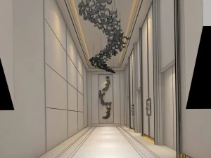 office reception hall design complete 07 3D Model