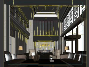 office reception hall design complete 07 3D Model
