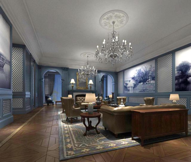 office reception hall design complete 08 3D Model .c4d .max .obj .3ds .fbx .stl .blend 