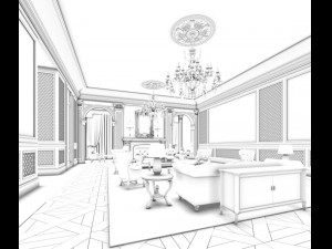 office reception hall design complete 08 3D Model