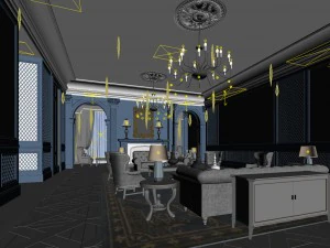 office reception hall design complete 08 3D Model