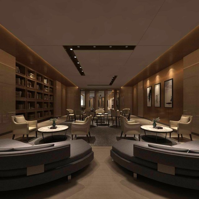 office reception hall design complete 10 3D Model .c4d .max .obj .3ds .fbx .stl .blend 