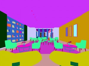office reception hall design complete 10 3D Model