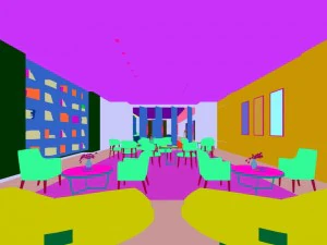 office reception hall design complete 10 3D Model