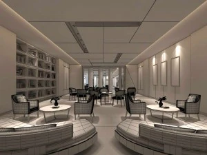 office reception hall design complete 10 3D Model