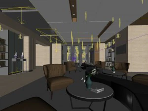 office reception hall design complete 10 3D Model