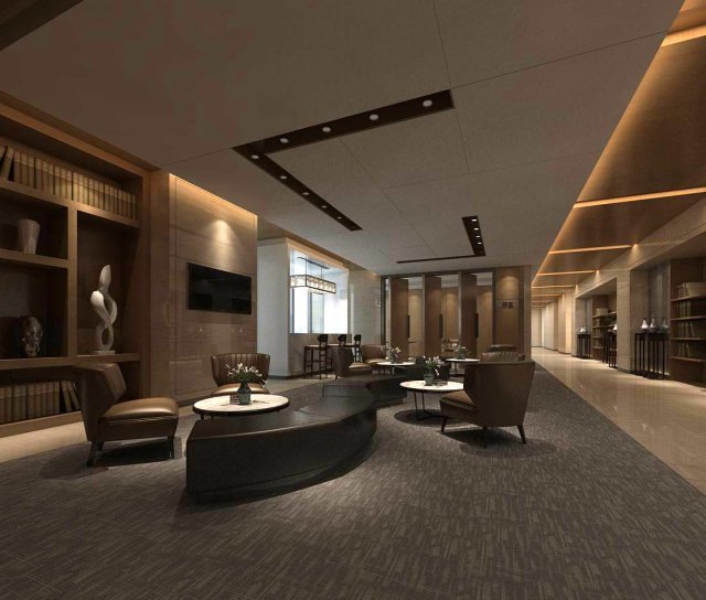 office reception hall design complete 11 3D Model .c4d .max .obj .3ds .fbx .stl .blend 