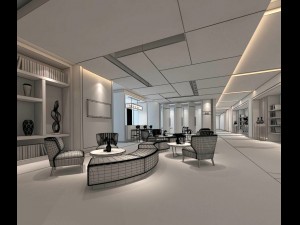 office reception hall design complete 11 3D Model