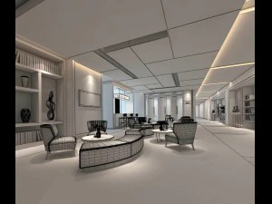 office reception hall design complete 11 3D Model