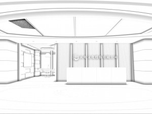 office reception hall design complete 14 Modello 3D