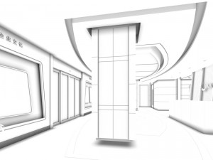 office reception hall design complete 14 Modello 3D