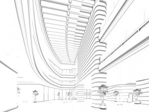 office reception hall design complete 15 Modello 3D