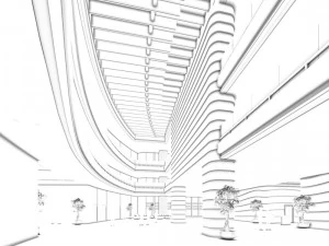office reception hall design complete 15 3D Model