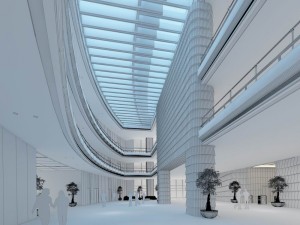 office reception hall design complete 15 Modello 3D