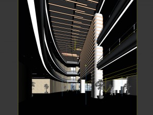 office reception hall design complete 15 Modello 3D